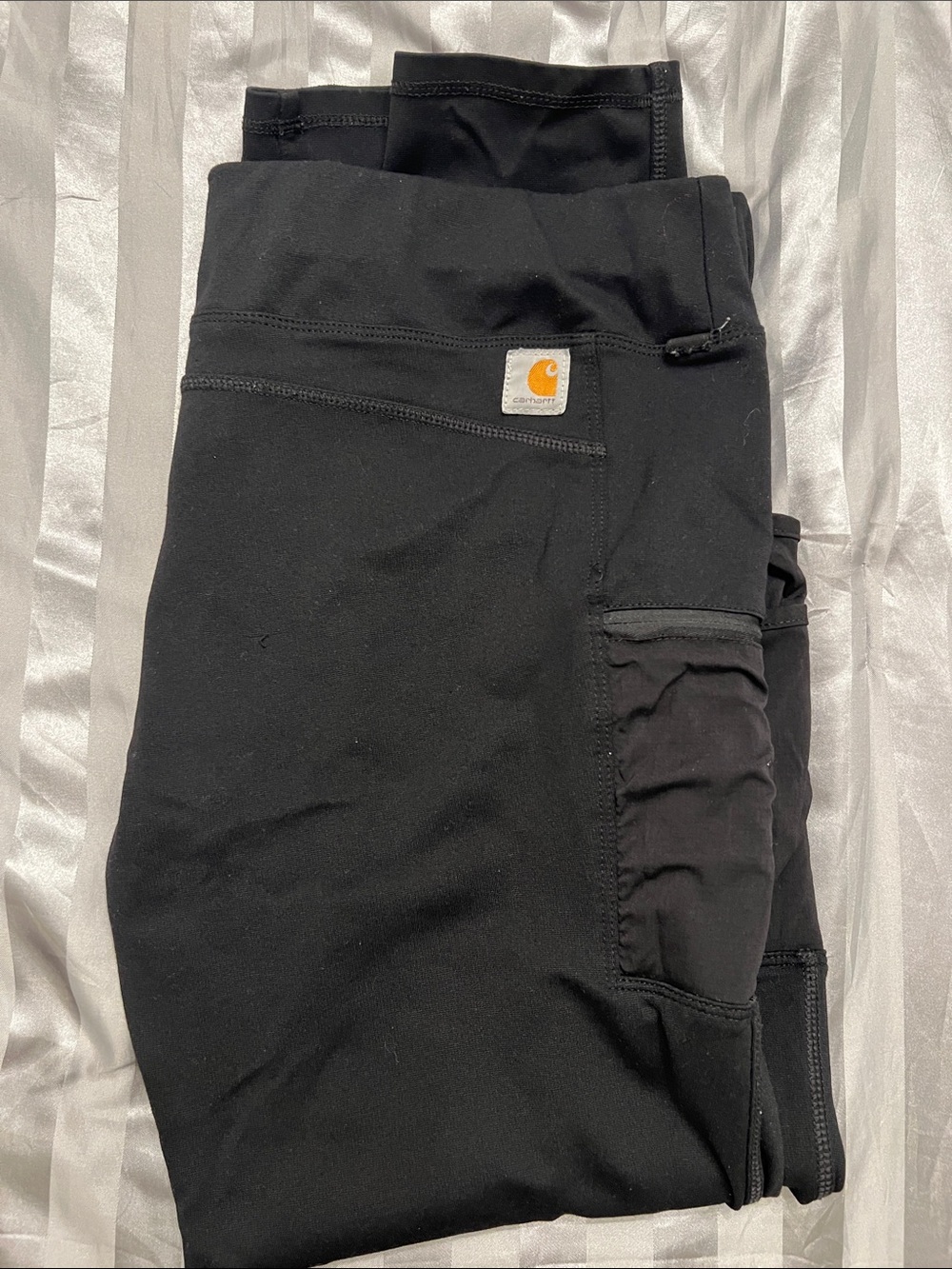 Carhartt Black Utility Leggings with Side Pocket - large tall